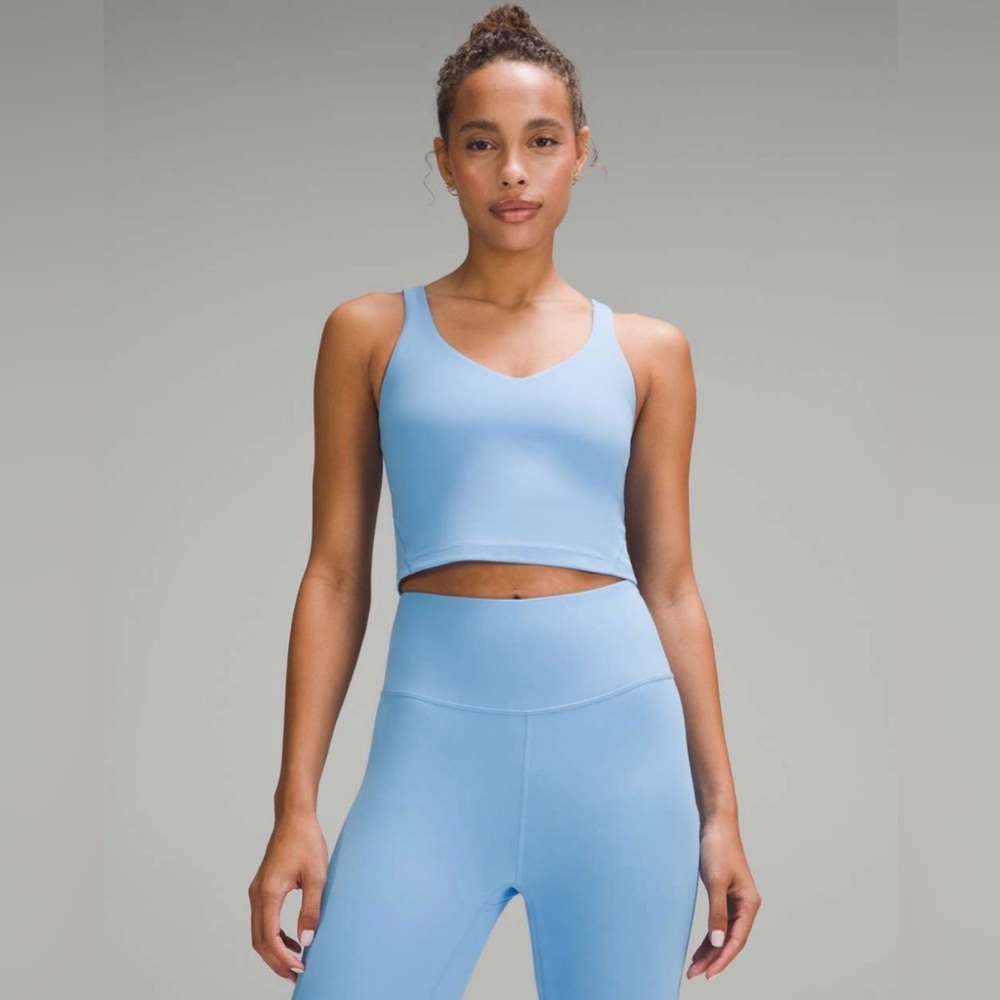 Lululemon Align Tank Top Nulu Material with Built-In Shelf Bra in Aero Blue